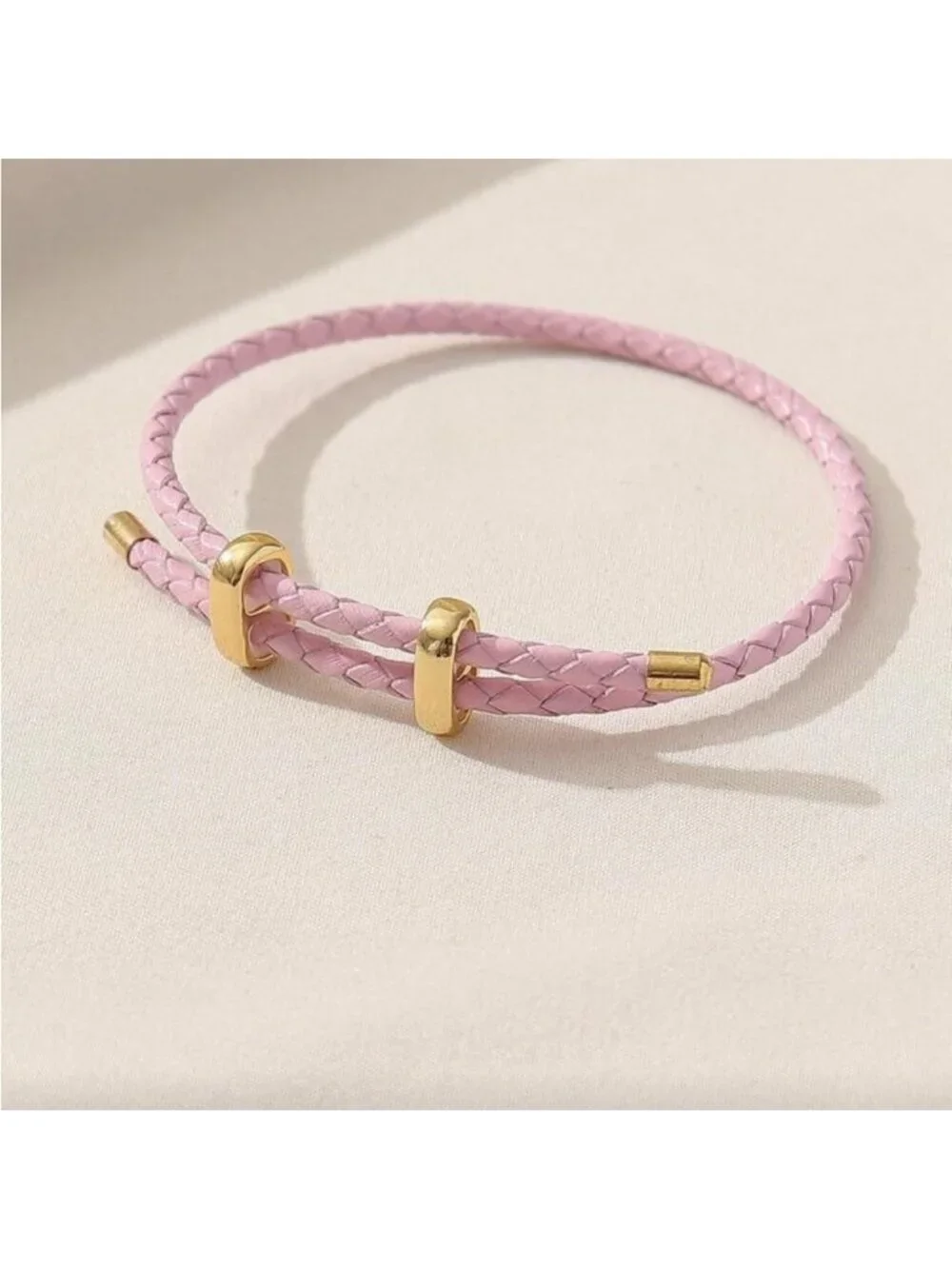 New! Pink Leather Bracelet NWOT